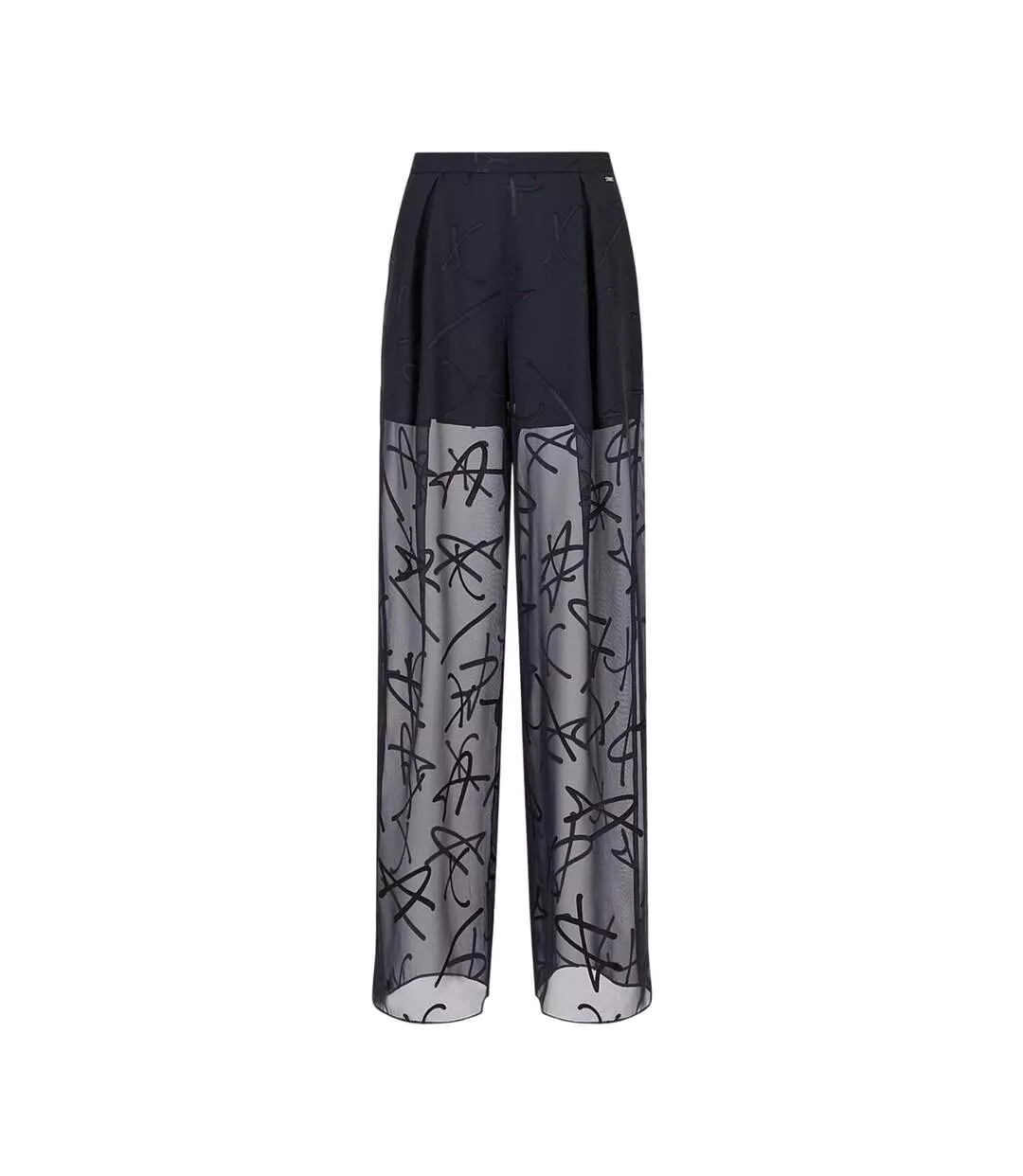 Womens/ladies Repeat Logo Trousers Navy Armani Exchange-1