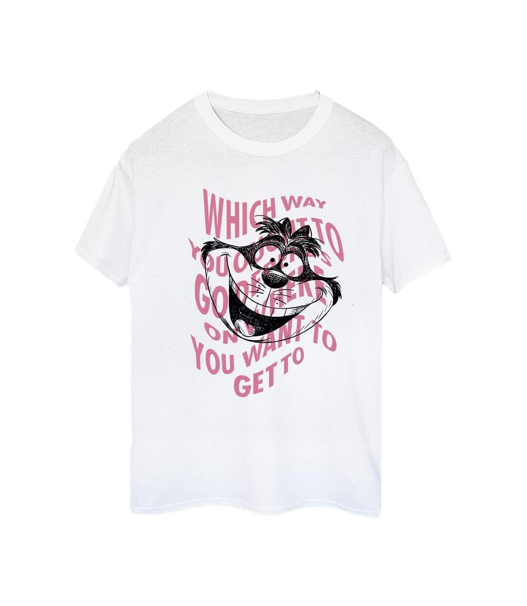 Disney - T-shirt ALICE IN WONDERLAND CHESIRE CAT - Femme (Blanc) - UTBI8781-1