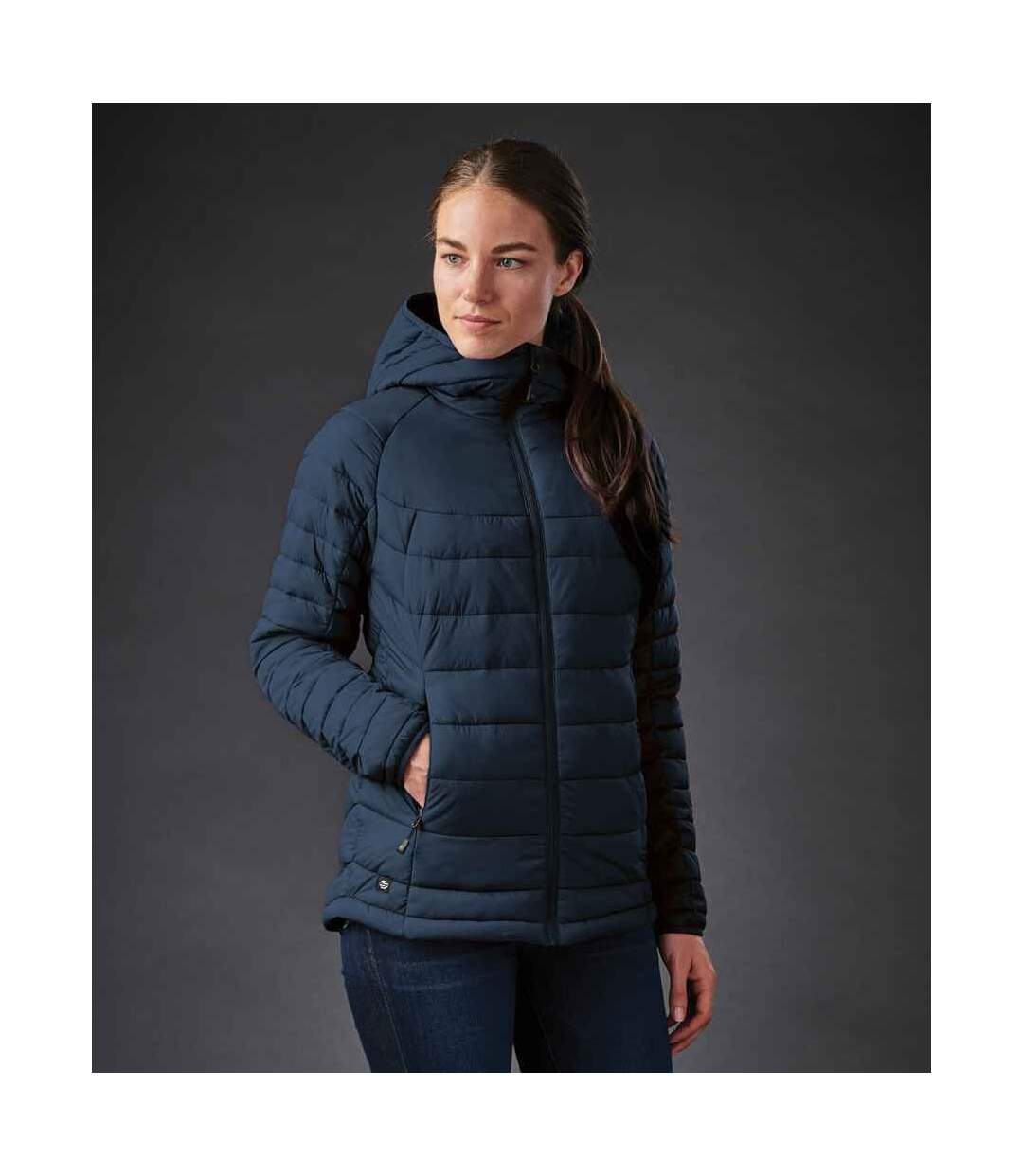 Womens/ladies Stavanger Thermal Padded Jacket Navy Graphite Grey Stormtech-1