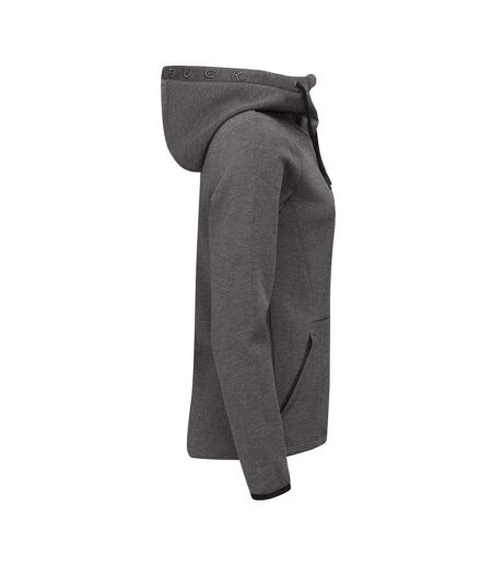 Womens/ladies Pemberton Full Zip Hoodie Anthracite Melange Cutter & Buck