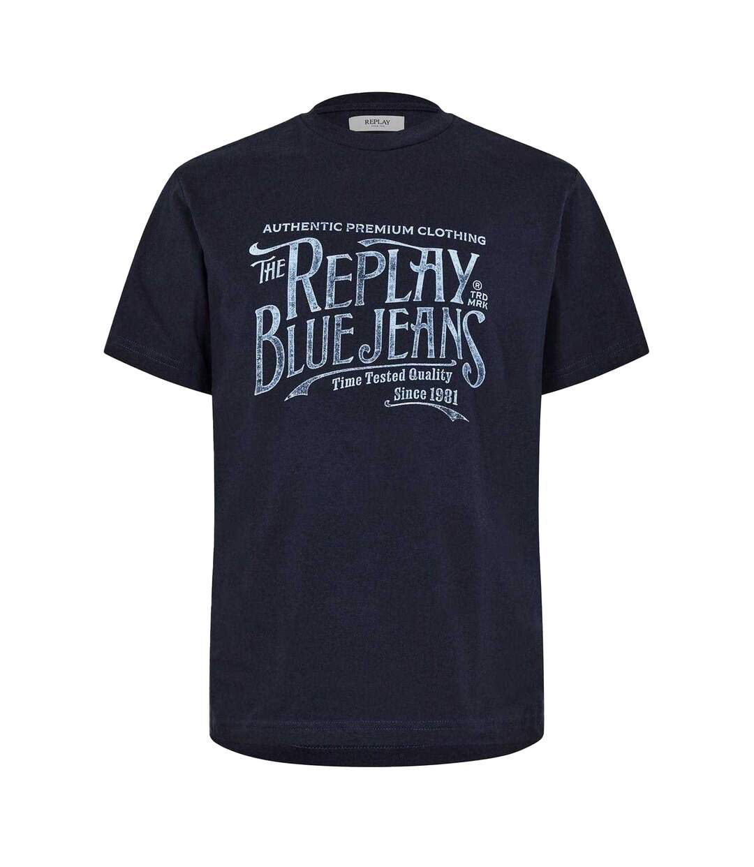 T-shirt Blue Jeans Homme Bleu Marine Replay-2