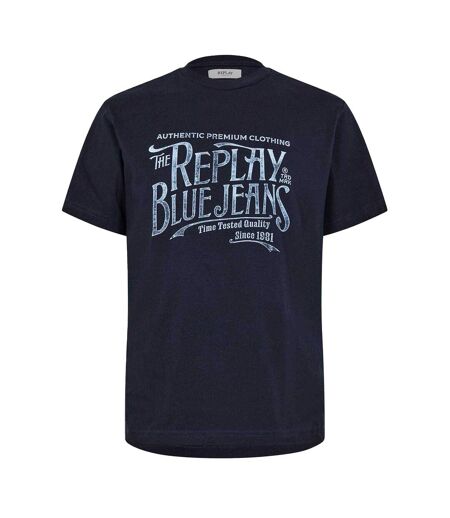 T-shirt Blue Jeans Homme Bleu Marine Replay