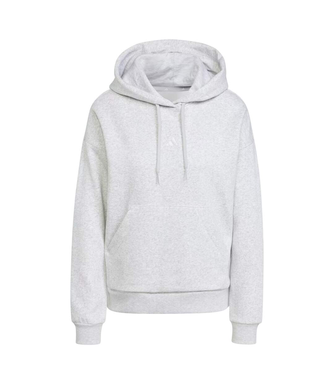 Sweat À Capuche Avec Cordons Femme Gris Chiné Chiné Adidas-2