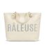 OZABI Sac de Plage Femme Jute Synthétique – Message Pailleté – Cordage-3