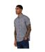 Mens Linen Tailored Shirt Navy Luke 1977-3