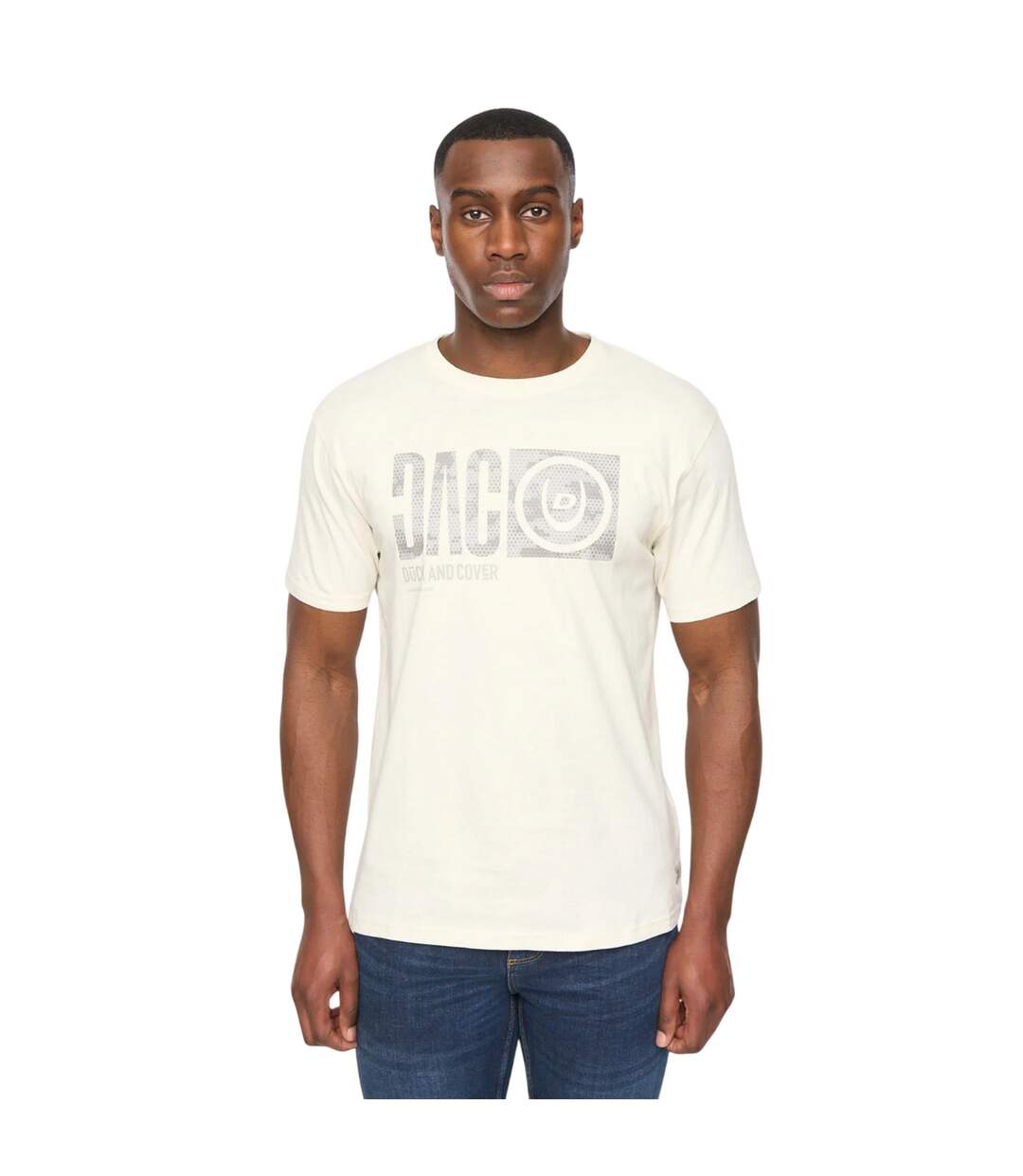 Mens hexocamo t-shirt off white Duck and Cover-1