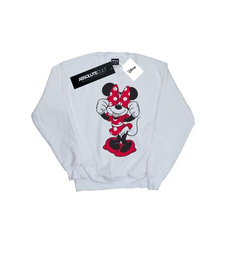 Disney Sweat Womens/Ladies Minnie Mouse Bow Eyes (Blanc) - UTBI28202