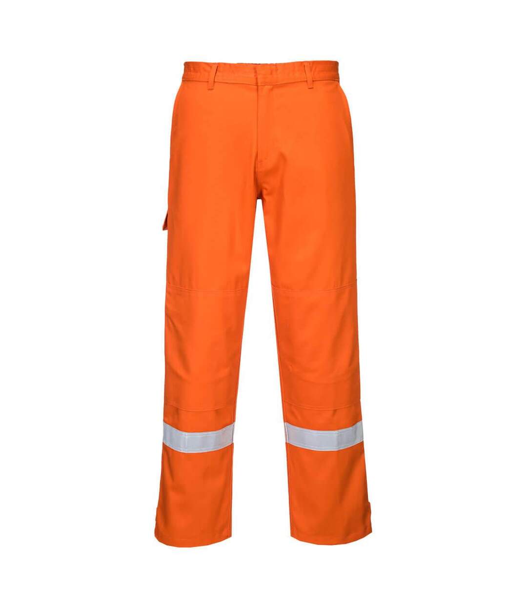 Mens bizflame plus work trousers orange Portwest-1