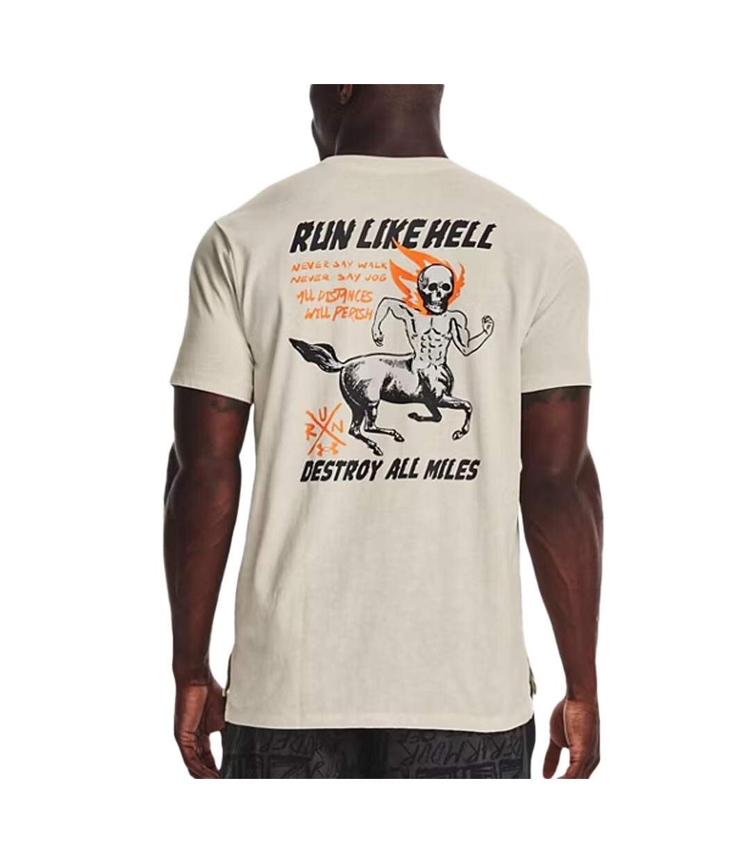 T-Shirt beige homme under armour destroy - l-2