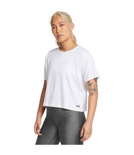 Womens/ladies Motion Crew Neck T-shirt White Under Armour