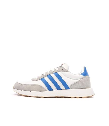 Baskets blanches/gris/bleu homme adidas run 60s