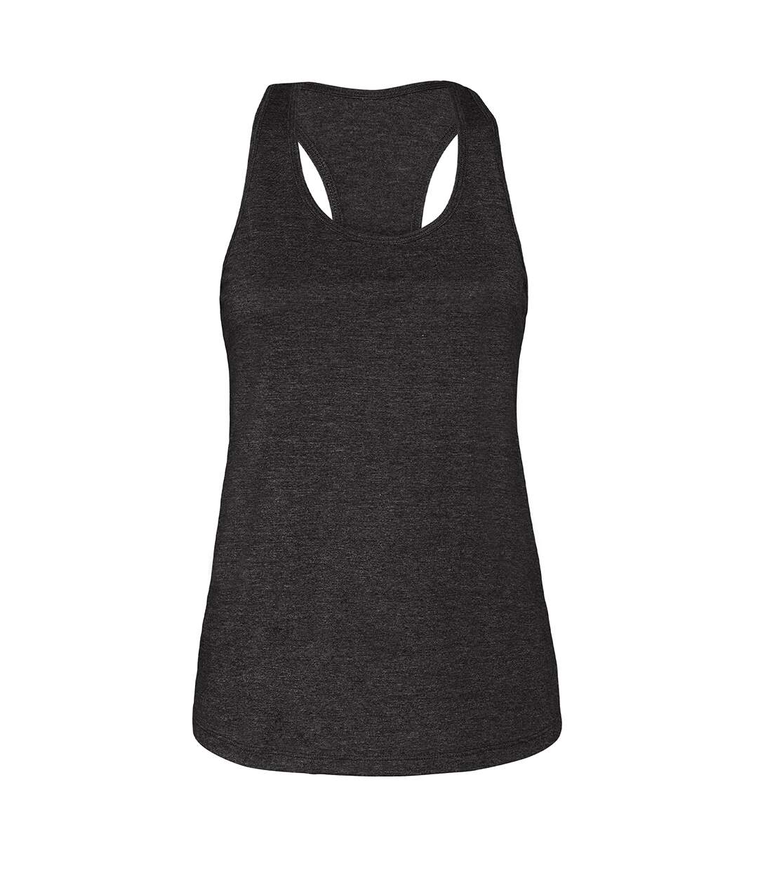 Womens/ladies Racerback Tank Top Dark Grey Heather Bella + Canvas-2