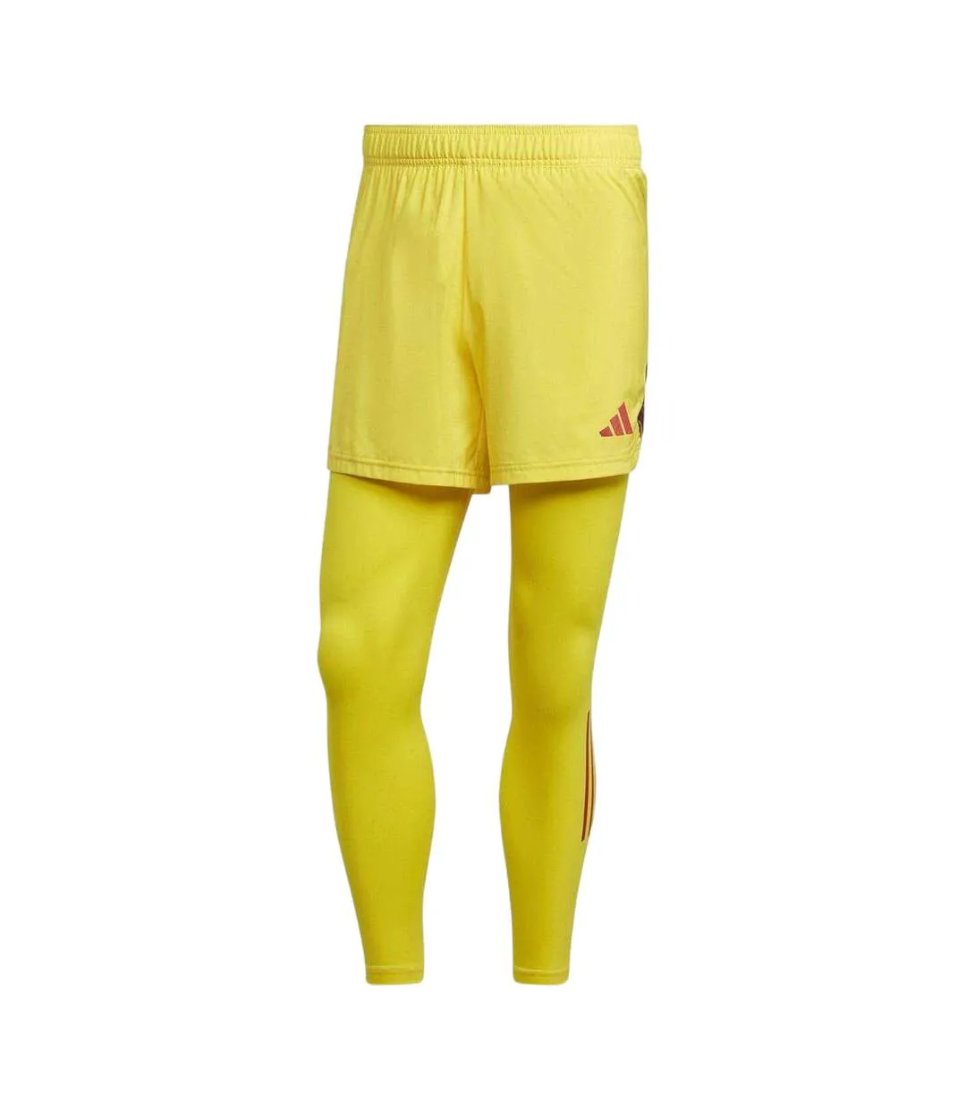 Bas Thermique Gardien De But Motif/style 3 Rayures T23 Homme Jaune Bordeaux Foncé Adidas-1