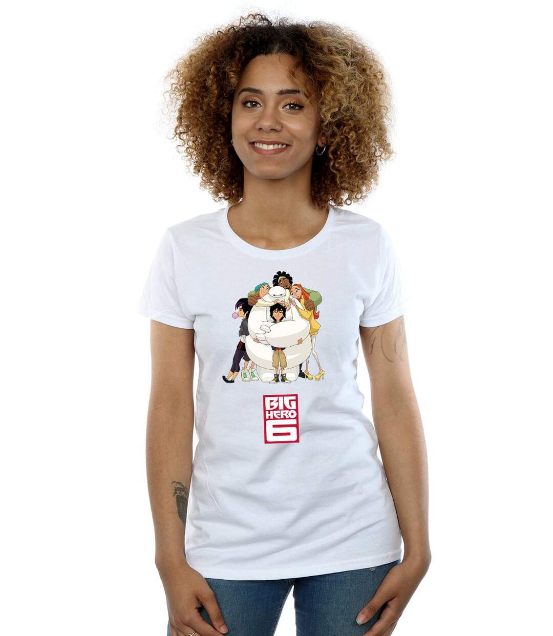 Disney - T-shirt BIG HERO BAYMAX HUG - Femme (Blanc) - UTBI15041-2
