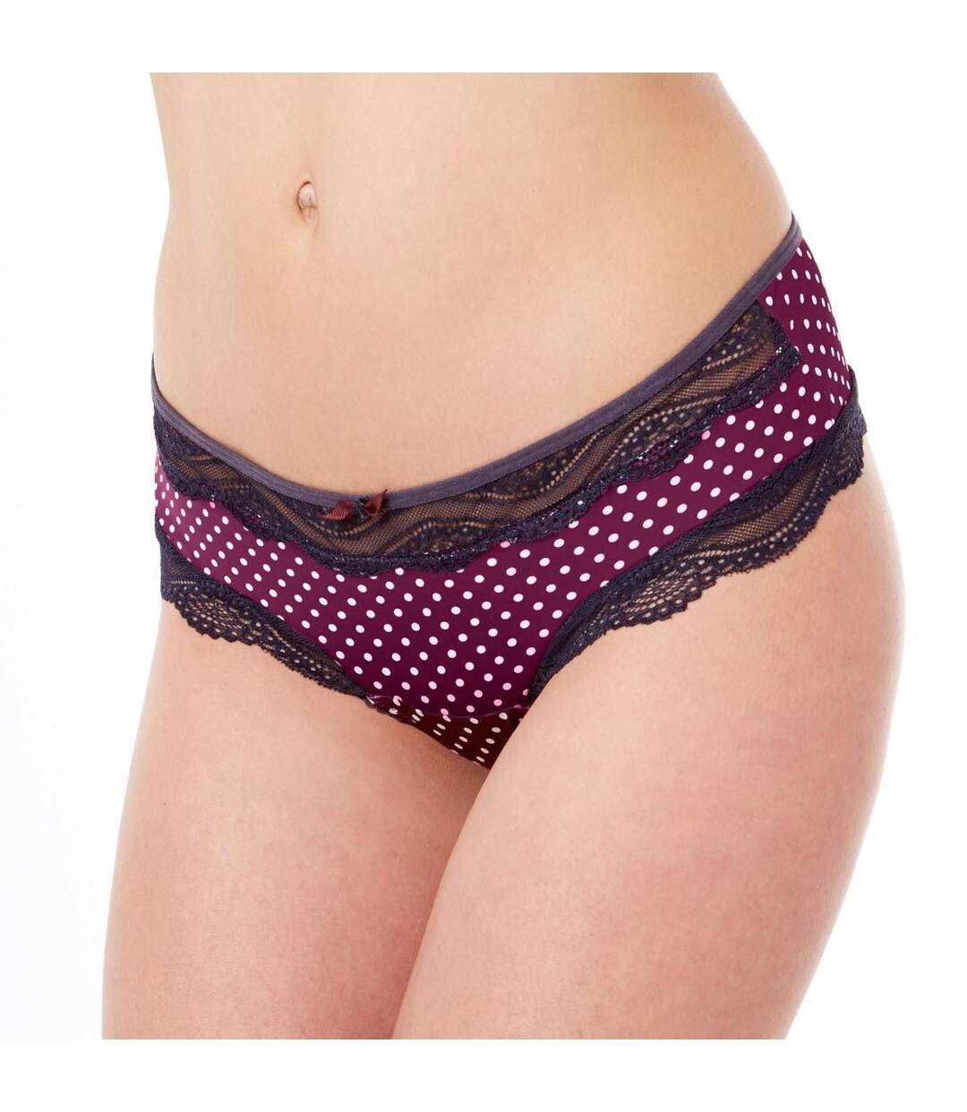 Shorty tanga bordeaux/gris Dali