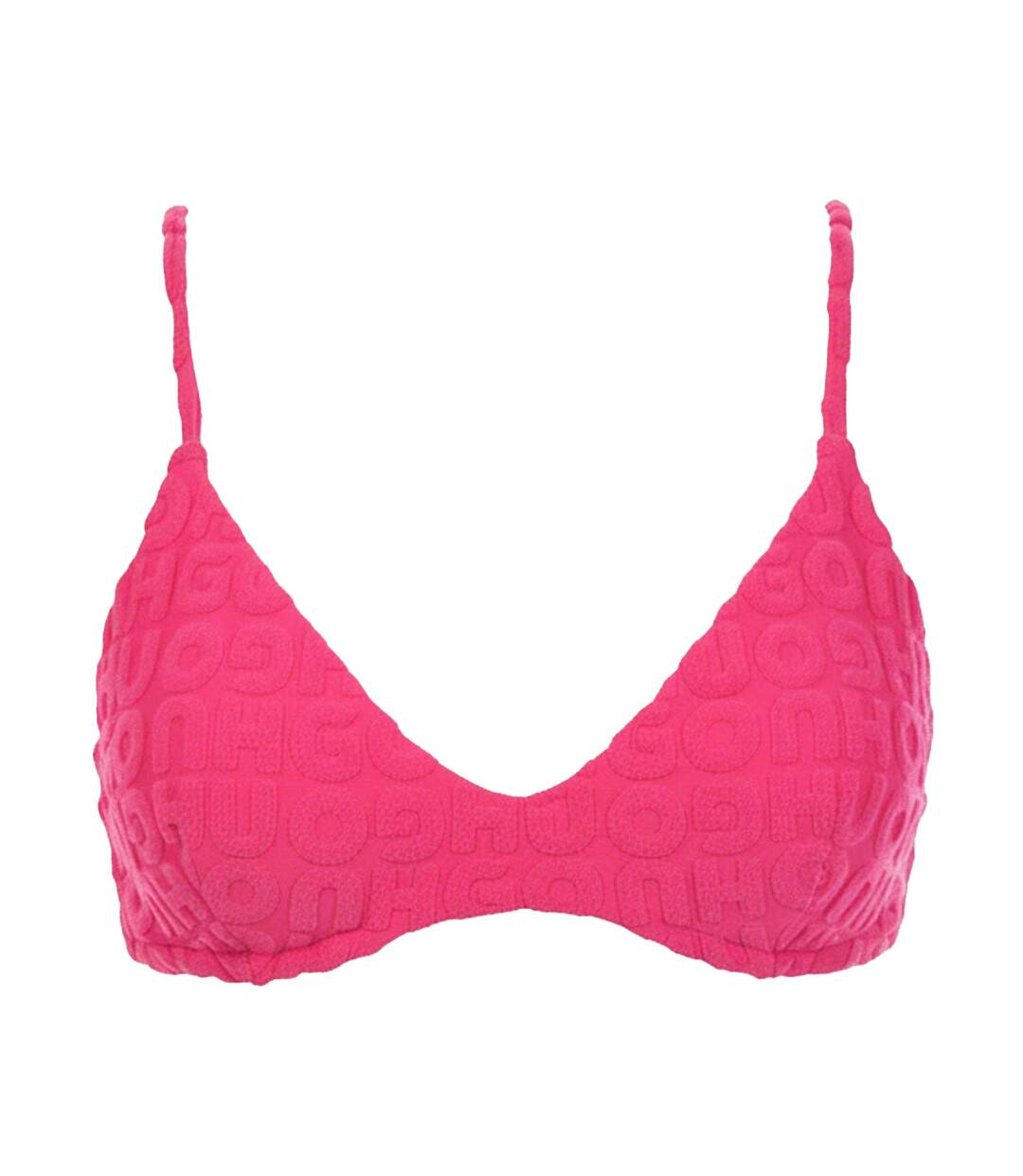 Womens/ladies Triangle Bikini Top Pink Hugo-1