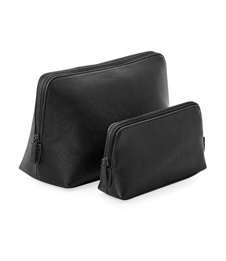 Trousse en similicuir taille L - BG751 - noir et noir