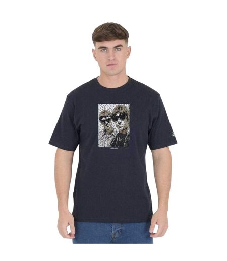 T-shirt Motif/style Lettrage Brothers Homme Bleu Marine Peaceful Hooligan