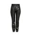 Womens/ladies Faux Leather Chinos Black Noisy May-2