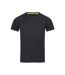T-shirt Raglan Hommes Noir Stedman-2