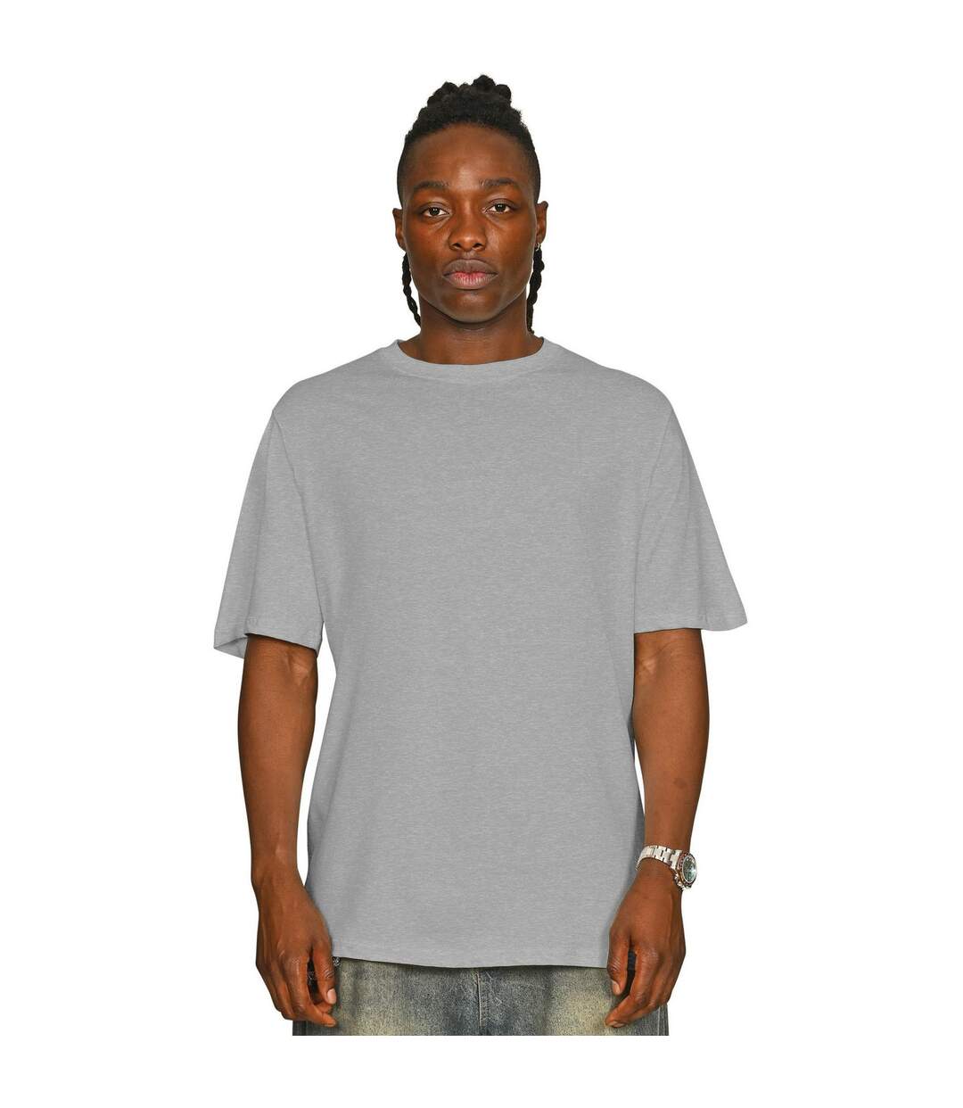 Unisex Adult Core 180 Combed Ringspun Cotton Regular T-shirt Ash Grey Casual Classics-1