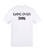 T-shirt Motif/style Imprimé Graphique Game Over Homme Blanc Plain Lazy-1