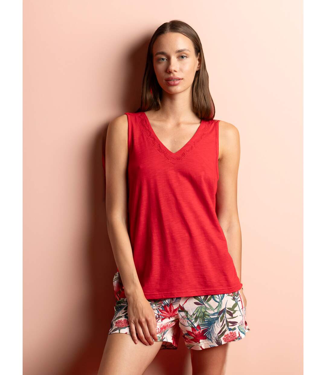 Pyjama short débardeur Tropical Spirit Admas-4