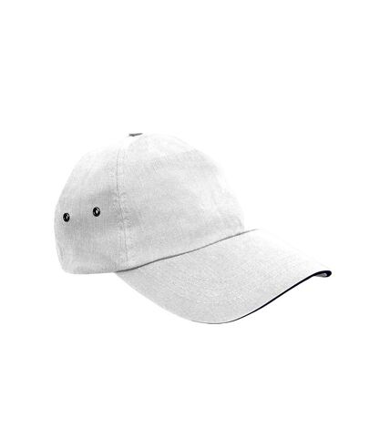 Unisex adult 5 panel cotton cap white Result Headwear