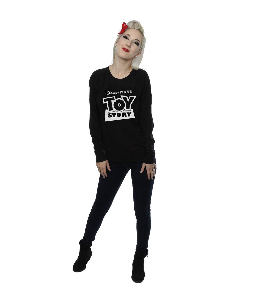 Disney - Sweat TOY STORY LOGO OUTLINE - Femme (Noir) - UTBI12031-4