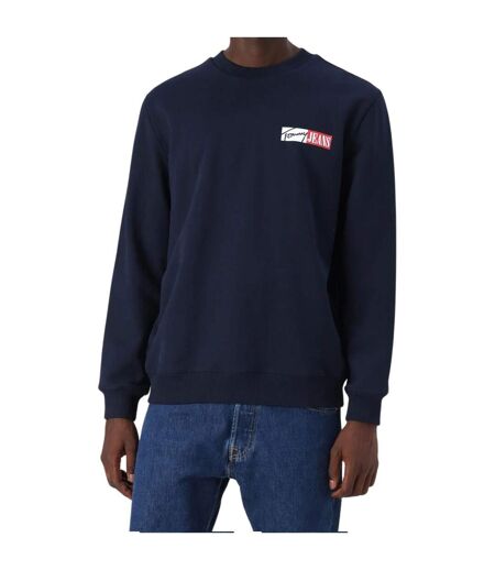 Sweat Motif/style Logo Rectangulaire Homme Bleu Marine Tommy Jeans