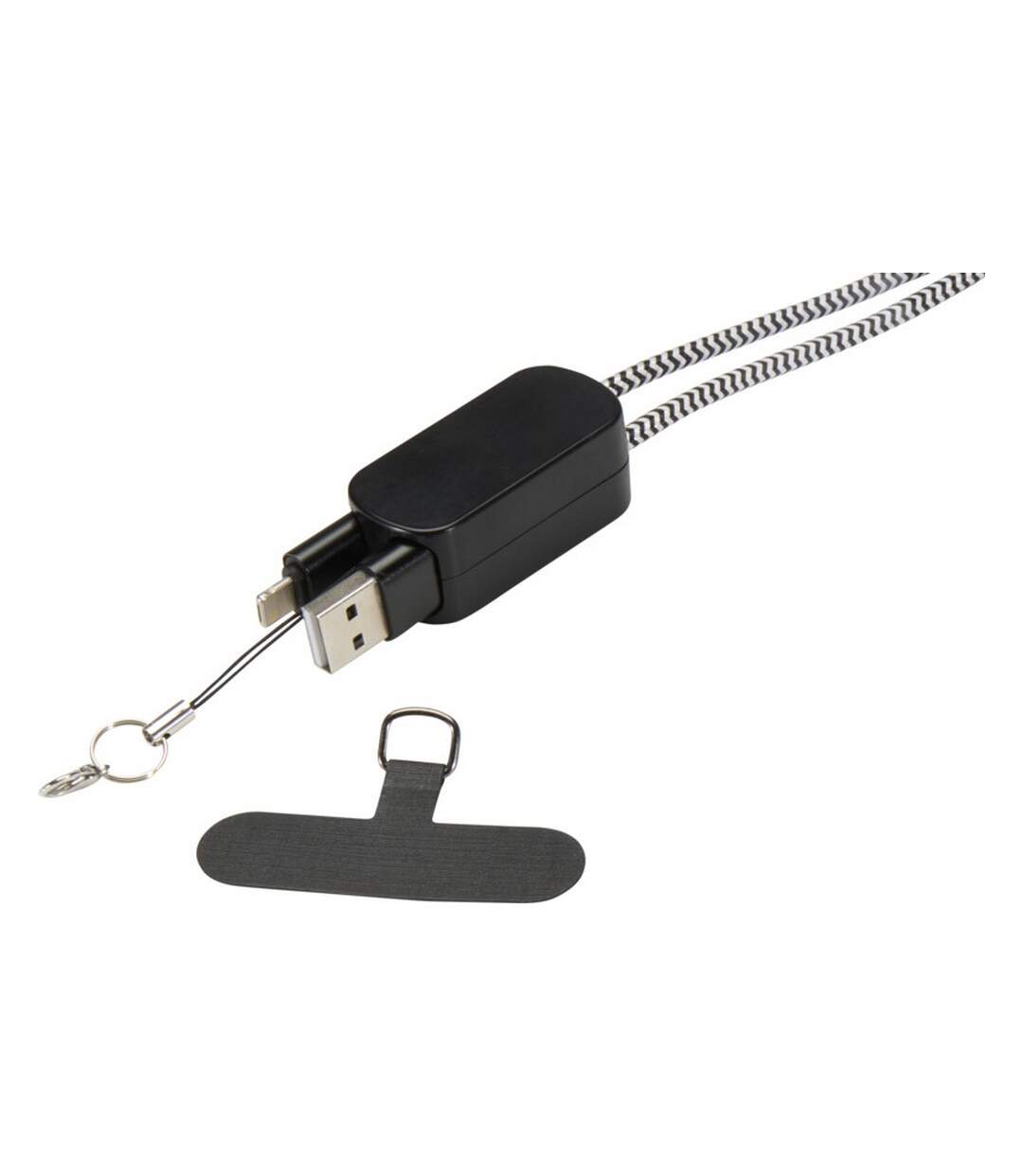 Anser 5 In 1 Recycled Plastic Phone Lanyard Black Floso-4