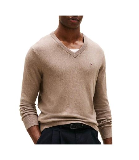 Pull marron homme tommy hilfiger pima mw0mw28047