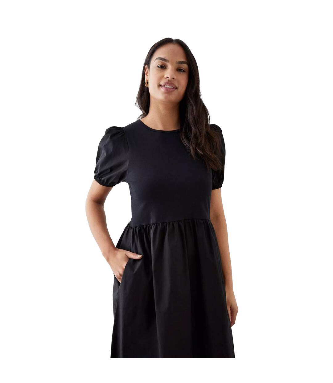 Robe mi-longue femme noir Dorothy Perkins-3