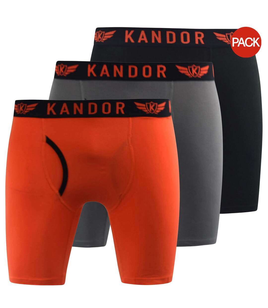 Boxers trunken homme orange Kandor-1