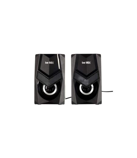 Lot de 2 Enceintes à Led Gamer 12cm Noir