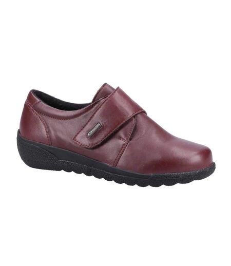 Fleet & Foster Womens/Ladies Herdwick Leather Casual Shoes (Burgundy) - UTFS10162
