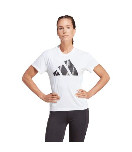 Womens/ladies Run It Love Brand T-shirt White Adidas