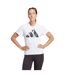 Womens/ladies Run It Love Brand T-shirt White Adidas-4