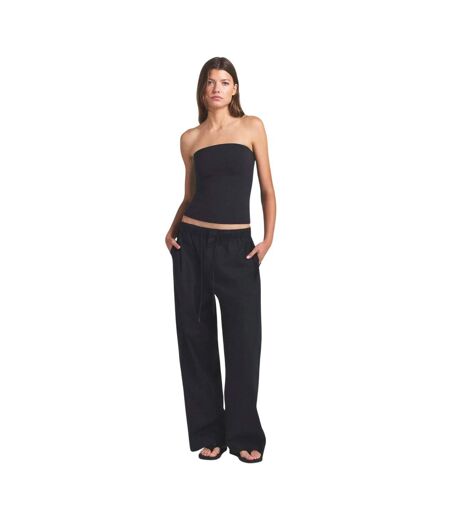 Womens/ladies Bandeau Tube Top Black Skims