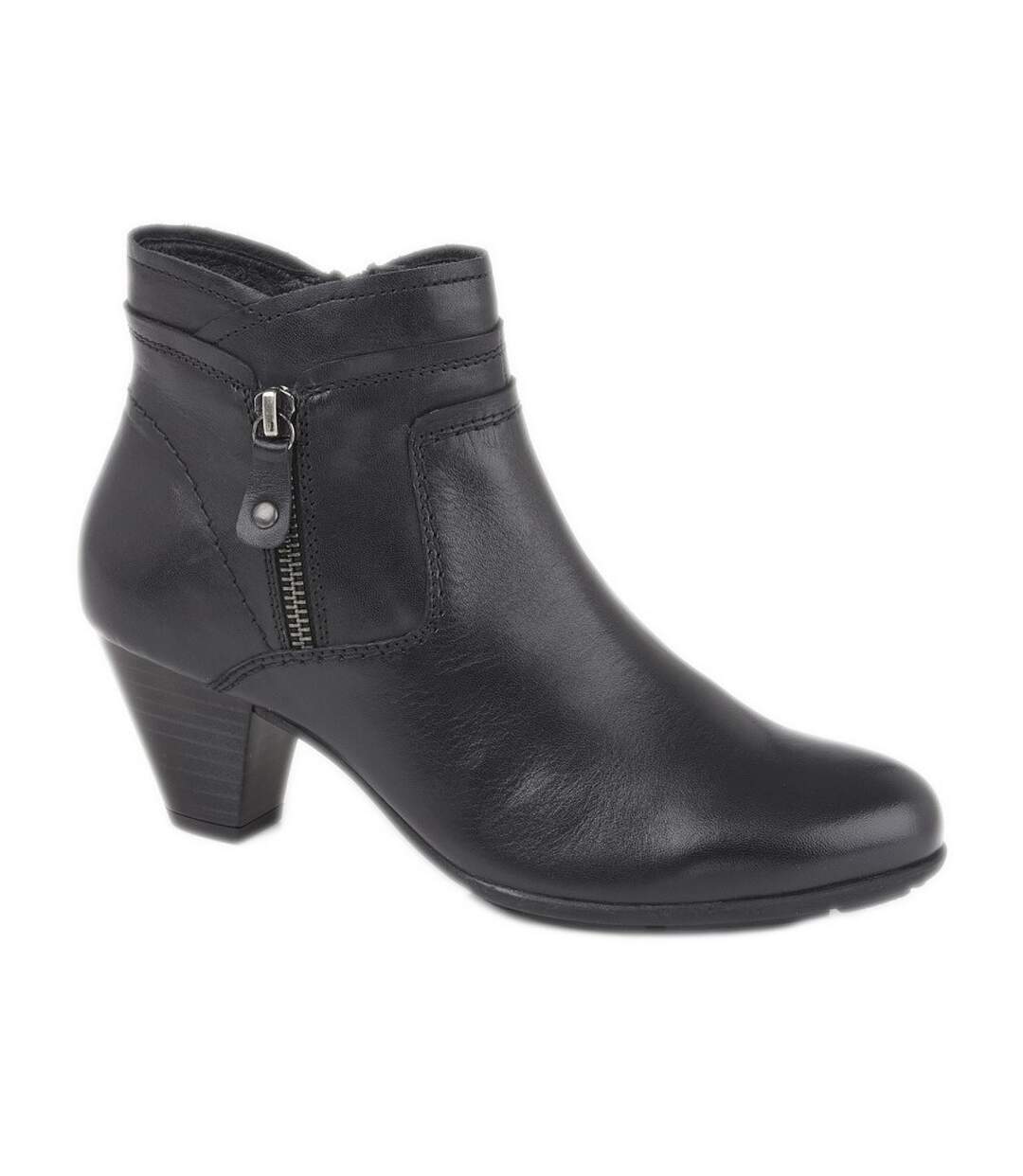 Bottines en cuir clèo femme noir Cipriata-1