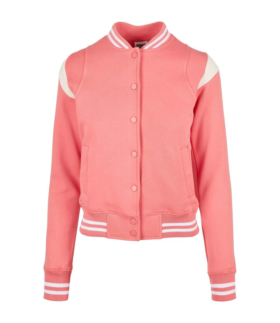 Veste De Survêtement College Femme Rose Pâle Sable Blanc Urban Classics-1