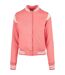 Veste De Survêtement College Femme Rose Pâle Sable Blanc Urban Classics-1