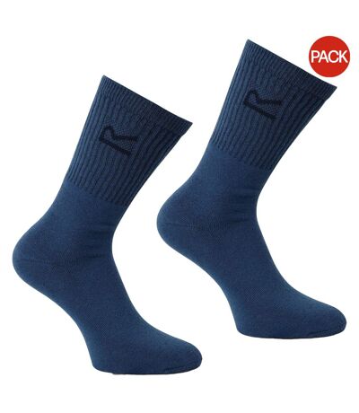 Pack Of 3  Great Outdoors Mens Cotton Rich Casual Socks  Navy Marl Regatta