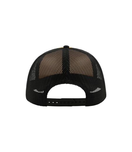 Casquette Style Trucker Rapper Mixte Jaune Noir Atlantis