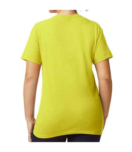 Unisex adult plain dryblend t-shirt safety green Gildan