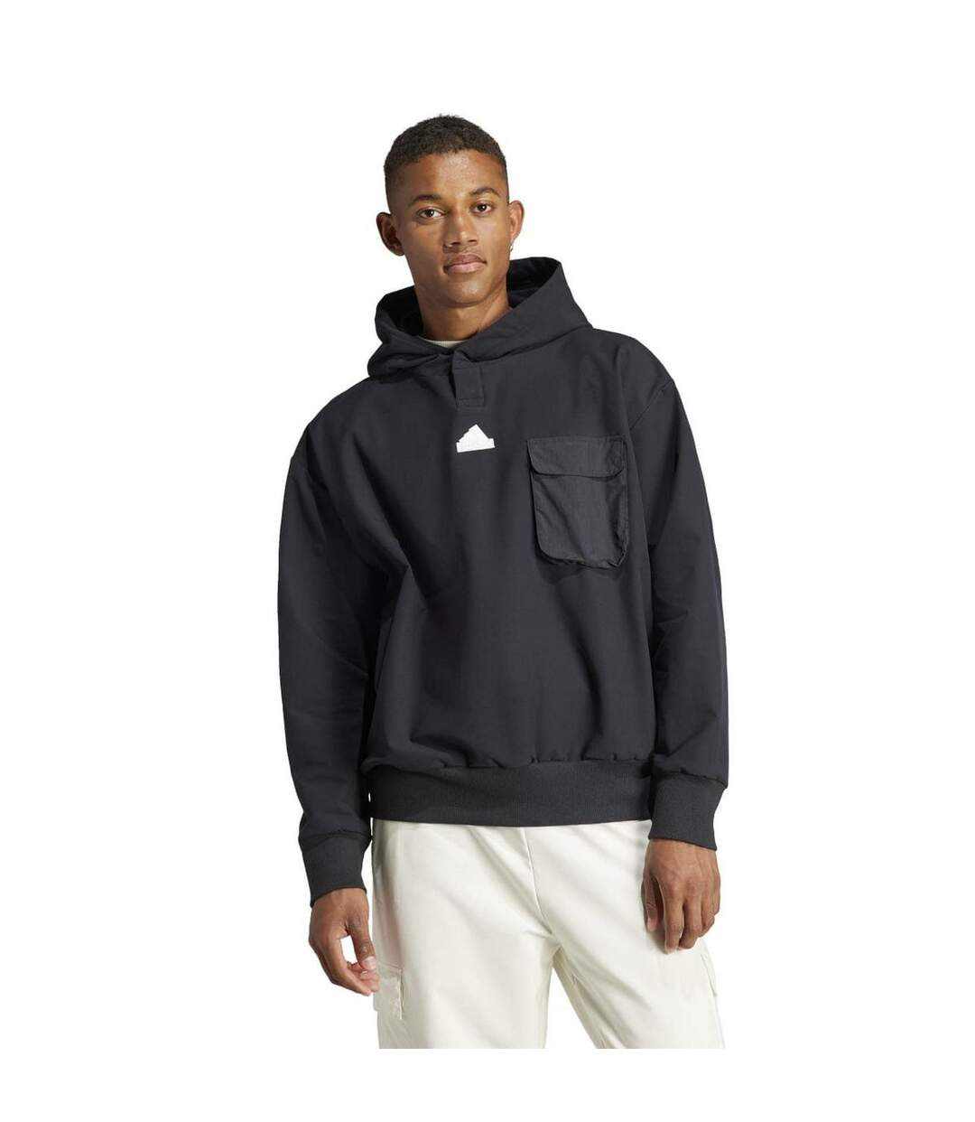 Mens City Escape Premium Hoodie Black Adidas-4