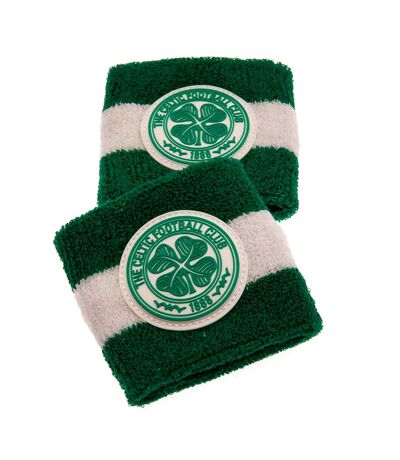 Celtic FC Wristband (Pack of 2) (Green/White) (One Size)