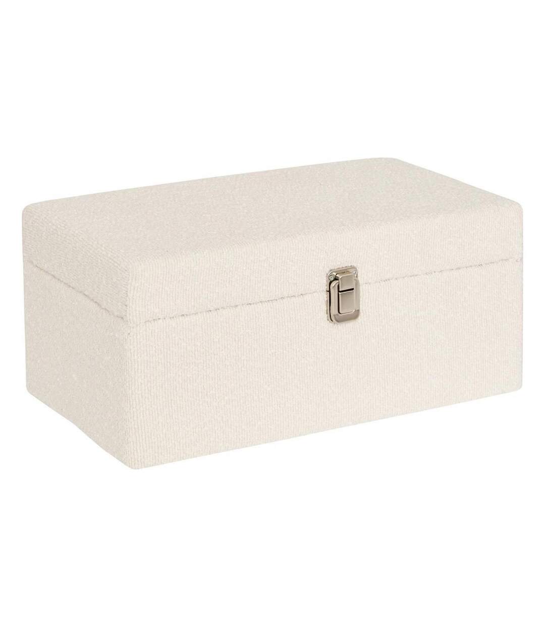 Lot de 3 Malles de Rangement Bouclette Carlie 54cm Blanc-4