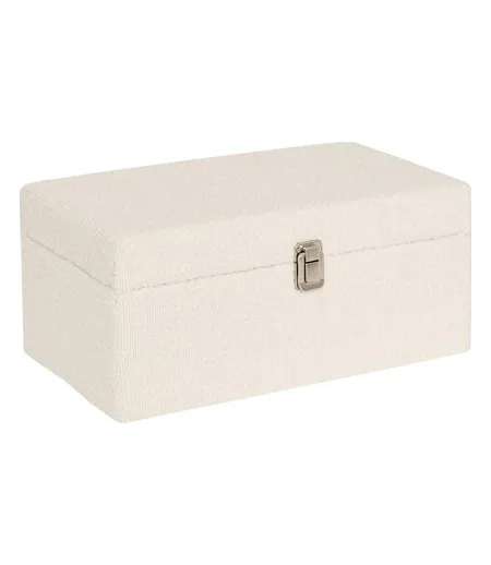 Lot de 3 Malles de Rangement Bouclette Carlie 54cm Blanc