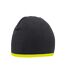 Beechfield Unisex Adult Two Tone Knitted Beanie (Black/Fluorescent Yellow) - UTBC5261